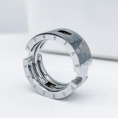 China CLASSIC Statement Jewelry Chunky Wedding Finger Rings 316L Stainless Steel Dual Function Necklace and Ring for sale