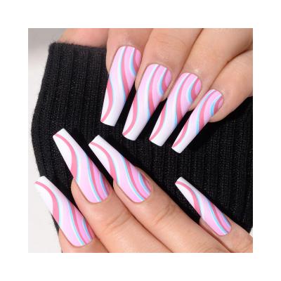 China Wholesale Salon Effect Nail Bits Long For European And American Use Press On Nails Luxury for sale