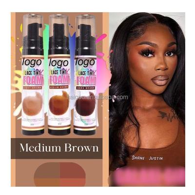 China For Home Use Private Label Lace Tint Mousse For Lace Wigs With Label Custom Light Brown Medium Brown And Dark Brown for sale