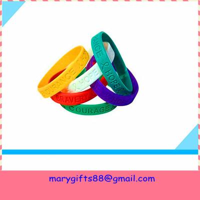 China wholesale gift fashion silicone wristband bangles for sale