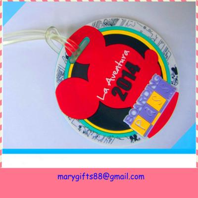 China Hot sale Mickey design pvc luggage tag for sale