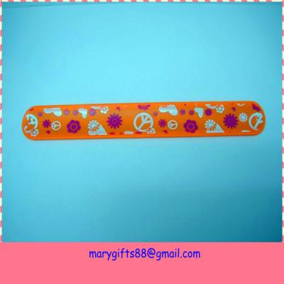 China fashion printed pat silicone bracelet for sale