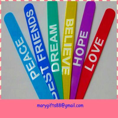 China hot selling fashion rubber silicone slap bracelet for sale