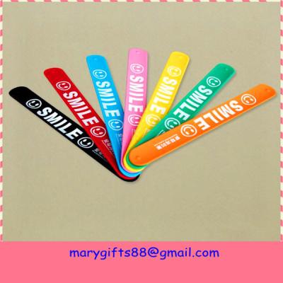 China make silicone rubber slap bracelet supplier for sale