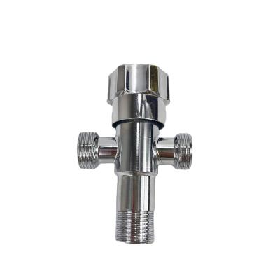 China Modern Multifunctional Stainless Steel 3Ways T Valves Bathroom Accessories Hose Diverter Shower Valve Wall Mounted Fix Bracket for sale