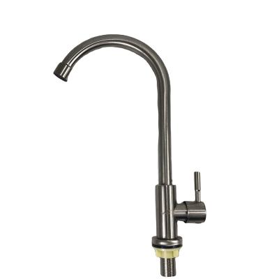 China Other Cheap Single Handle Small Elbow Installation Cold Water Kitchen Stainless Steel Single Deck Faucet for sale