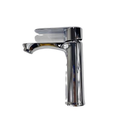 China European Faucets Single Hole Single Hole Metered Stem Chrome Plated Stainless Steel Makeup Table Faucet Bathroom Sink Mixer for sale