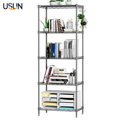 China Sustainable Heavy Duty USUN 5-Tier Powder Coated Storage Shelving Unit for sale