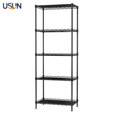 China USUN Wire Shelving Home Sustainable Metal Storage Rack Chrome Finished Unit for sale