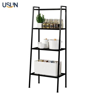 China Sustainable Kitchen Bathroom Metal Ladder Storage Wall Corner Shelf for sale