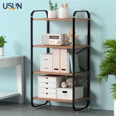 China USUN Sustainable Home Wooden Storage Shelving With Leveling Feet Powder Coated Kitchen Storage Rack for sale