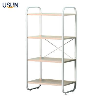 China USUN Sustainable Home Wooden Storage Shelving With Leveling Feet Powder Coated Kitchen Storage Rack for sale