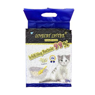 China Viable Lovepet LOVE CAT Tofu Cat Litter Flushable Cat Litter Dust Free Ultra Water Absorbent Clumping Soluble for sale