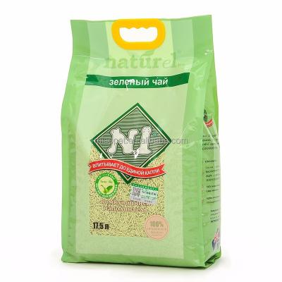 China N1 Brand Sustainable Natural Organic Strong Clumping Lovepet Green Tea Plant Cat Litter Dustproof Sand for sale