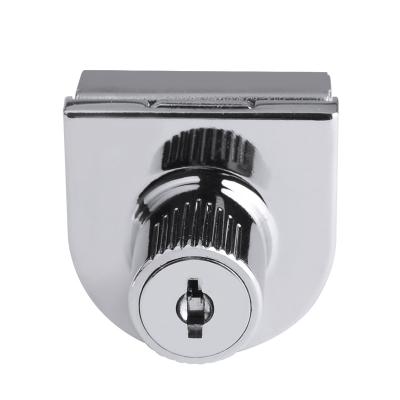 China Contemporary Single Glass Door Locks Hardware Tempered Sliding Knob Sliding Glass Door Lock With Keys for sale