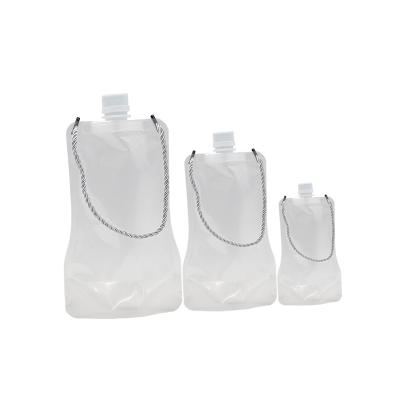 China Disposable Clear Beverages Food Liquid Reusable Plastic Stand Up Pouch With Spout for sale