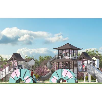 China Custom Outdoor Park Cherry Blossoms Playground For Kids Outdoor Playground Equipment for sale