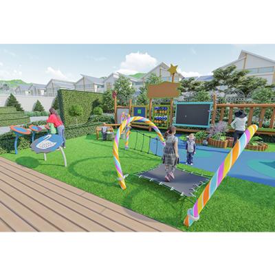 China Preschool COWBOY Commercial Playground Sets Preschool Slide Outdoor Play Equipment for sale