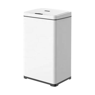 China Waste Bin 42L Automatic Smart Dusty Commercial Buffet Metal Litter Bin Public Rubbish Collector 11gallon Public Waste Recycle Waste Bin for sale