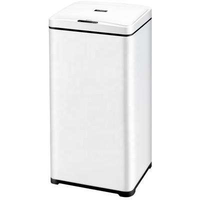 China 50L 13gallon Smart Hotel Desk Sensor Waste Bin Waste Bin Furniture Auto Cocina Metal Kitchen Viable Waste Bin for sale