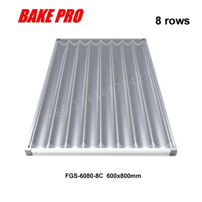 China Viable BAKE FGS-6080-8C Aluminum PRO Baguette Baking Tray With 8 Tiers Size 60x80cm for sale