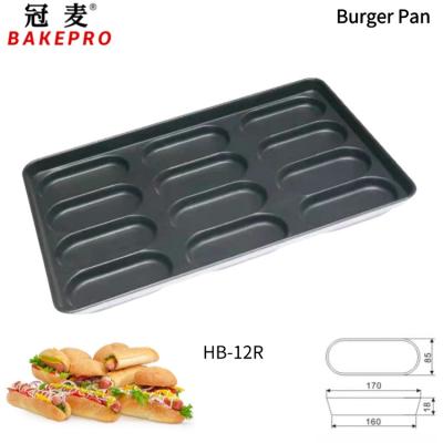 China Viable Bake Pro HB-12R Hot Dog Burger Bun Mold Automatic Bread Production Line Non-stick Bread Tray for sale