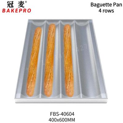 China Viable Bake Pro FBS-40604 Aluminum Baguette Tray Mold In Bakery Tools for sale