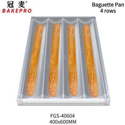 China Viable Bake Pro FGS-40604 Aluminum Baguette Tray Mold In Bakery Tools 4 Tiers Capacity for sale