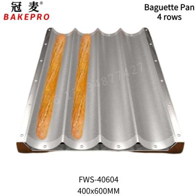 China Viable Bake Pro FWS-40604 Aluminum Baguette Tray Mold In Bakeware Bakery Tools for sale