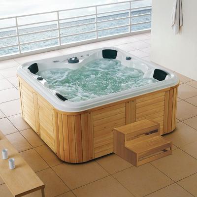 China Body Massage Bath Tub Square Indoor Spa Freestanding Hot Tub Spa for sale