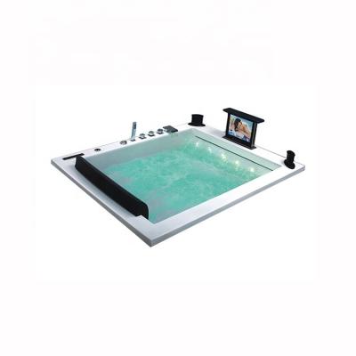 China Modern Luxury Design Bathroom Hot Tub Massage Whirlpools Waterfall Bathtubs for sale