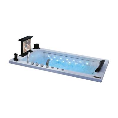 China New Design Drop In Modern Luxury Jet Whirlpool Bathtub Hot Tub With TV for sale