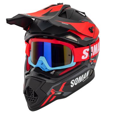 China Motocross Goggles Glasses Sport Eye Ware MX Off Road Helmets Gafas Motorcycle Goggle for ATV DH MTB helmet SOMAN M8 for sale