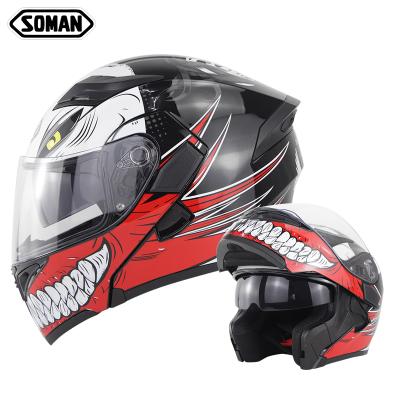 China Newest Soman SM955 Flip UP Modular Motorcycle Helmets for sale