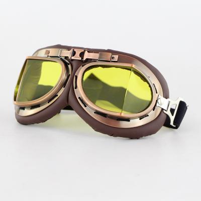 China RTS High Quality Retro motocross goggles with Chrome Frame Factory Price OEM service CG16 for sale