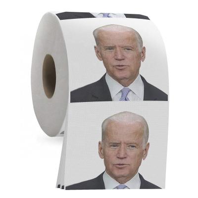 China Virgin Wood Pulp Custom Printed Toilet Paper Funny Joe Biden Bulk Sale Gag Gift Toilet Paper for sale