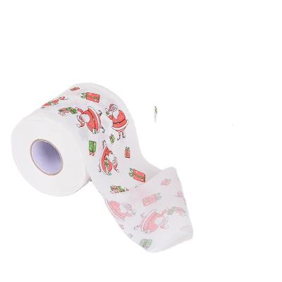 China Household Diary Santa Claus Novelty Christmas Gift Printed Toilet Paper Christmas Decoration Table 2020 Home Decoration for sale