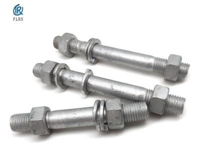 China Hot-Dipped Galvanizing Double-ended Stud Bolts with Nuts and Washers for Photovoltaics and Electricity for sale