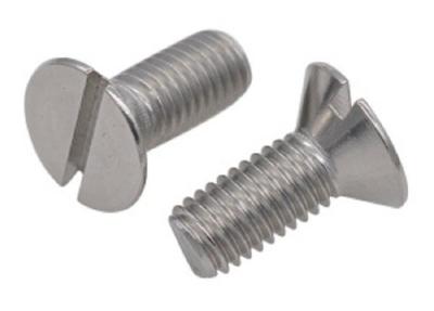 China Standard Slotted Head Screw , Zinc Plated Stainless Steel Slotted Countersunk Screw for sale