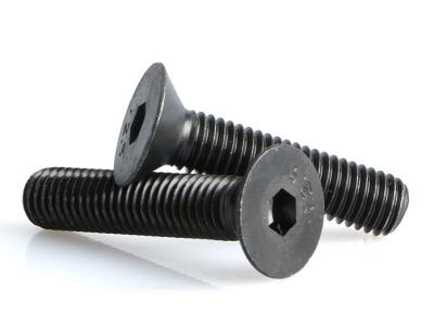 China Black Oxide Carbon Steel Flat Countersunk Socket Head Bolt DIN 7991 Standard for sale