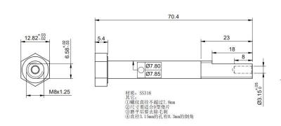 Chine Boulon partiel de tête de sortilège du fil SS316 pour la pêche maritime Rod à vendre