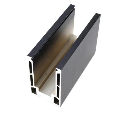 China Modern Aluminum Glass U Profile U Profile Railing Post Base Aluminum Profiles For Balustrade Glass Balustrade For 12mm Glass for sale