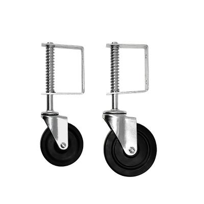 China Flat Free Mediumsized Casters Universal Self Adhesive Spring Loaded Caster Wheels for sale