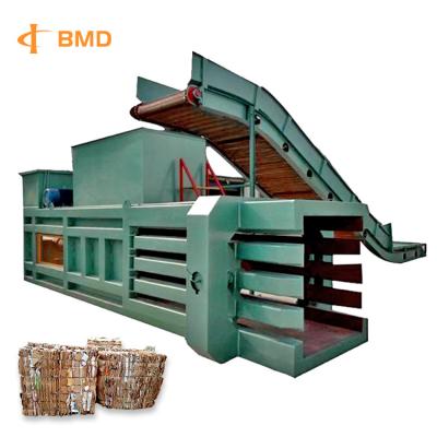 China Hay Waste Paper Packing Machine / Hydraulic Horizontal Cardboard Compress Baler Packing Machine for sale