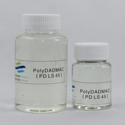 China liquid dadmac polymer 40% Polydadmac Ammonium Coagulant Polymer organic coagulants filtration applications for sale