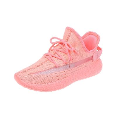 China Fashion trend color change fly weaving women's shoes 2021 spring and summer student news flat bottom female Korean runn breathable sports shoes for sale