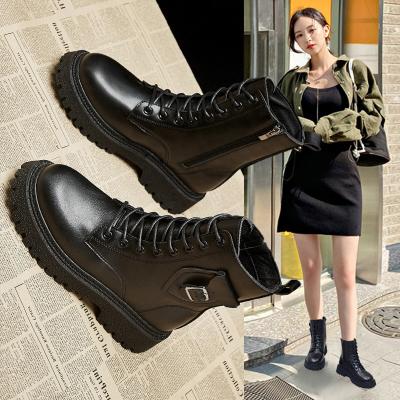 China 2021 Street Ins Tide Martin Boots Durable Female Drop Bottom News Thick British Short Boots Students Pulling Thin Thin Boots FEMA for sale