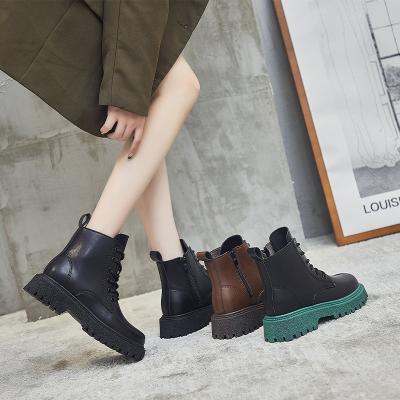 China 2021 Autumn New Durable CIA Martin Rejects Street Female British Short Thick Bottom Thick Bottom Shoes Students Thin Boots C-2801 for sale