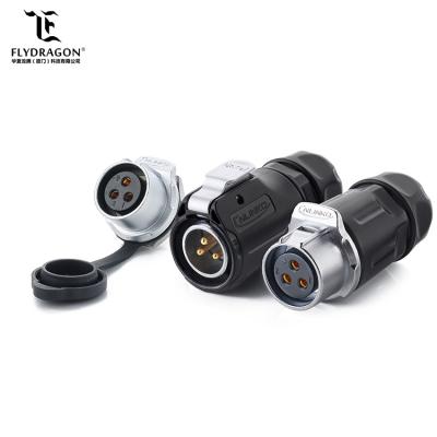 China IP67 Push Pull 3Pin Waterproof Supply Electrical Power Connector for sale