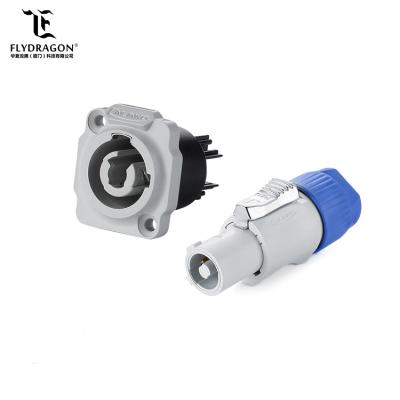 China Grey Power Output Male Female Connector, Panel Mount Connector for Stage Light for LED Lighting for sale